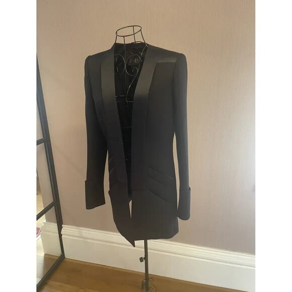 Balmain Satin-Trimmed Wool Blazer FR 40 - Picture 3 of 9